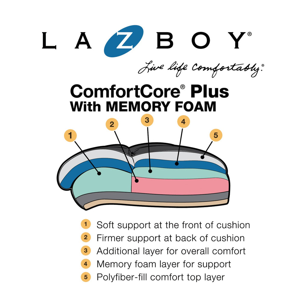 La-Z-Boy Woodbury Mid-Back Executive Chair, Supports Up to 300 lb, 18.75" to 21.75" Seat Height, Brown Seat/Back, Weathered Sand Base