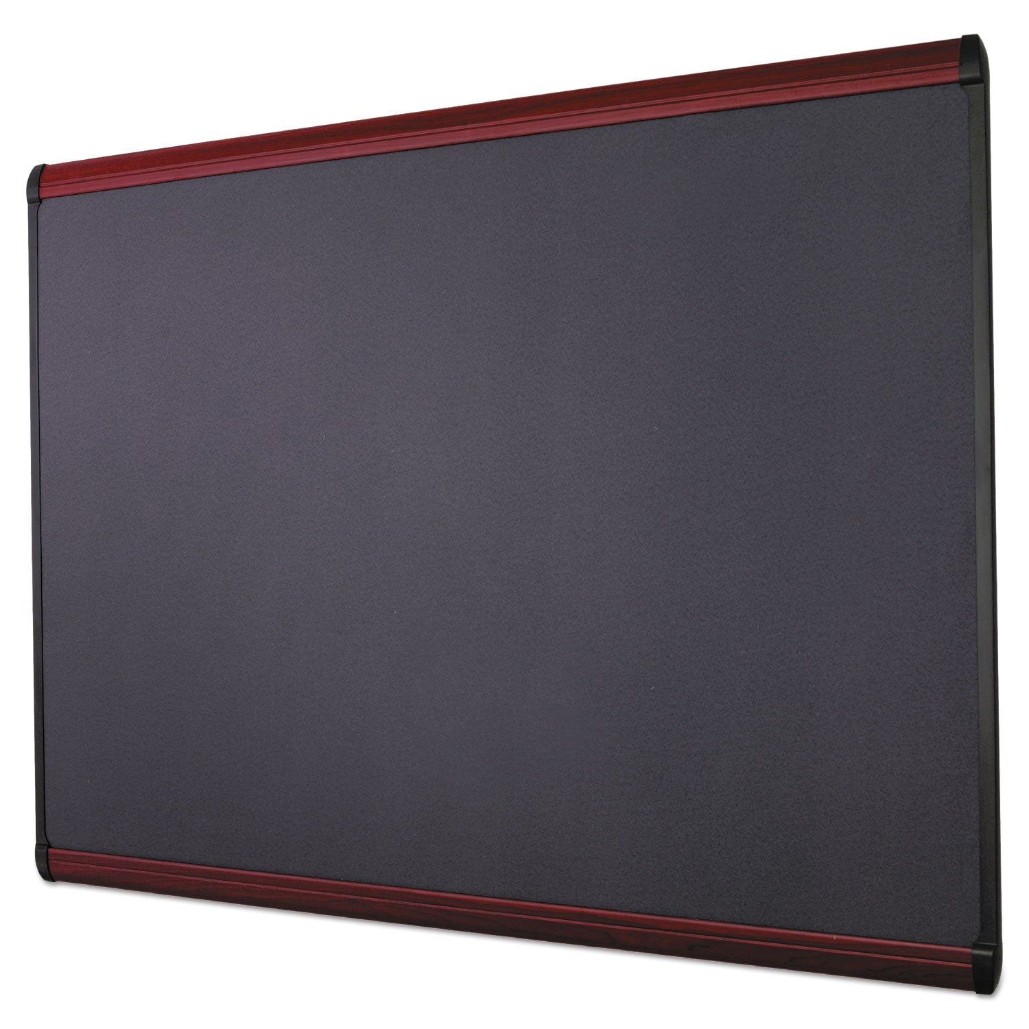 Quartet Prestige Plus Magnetic Fabric Bulletin Board, 72 x 48, Mahogany Frame