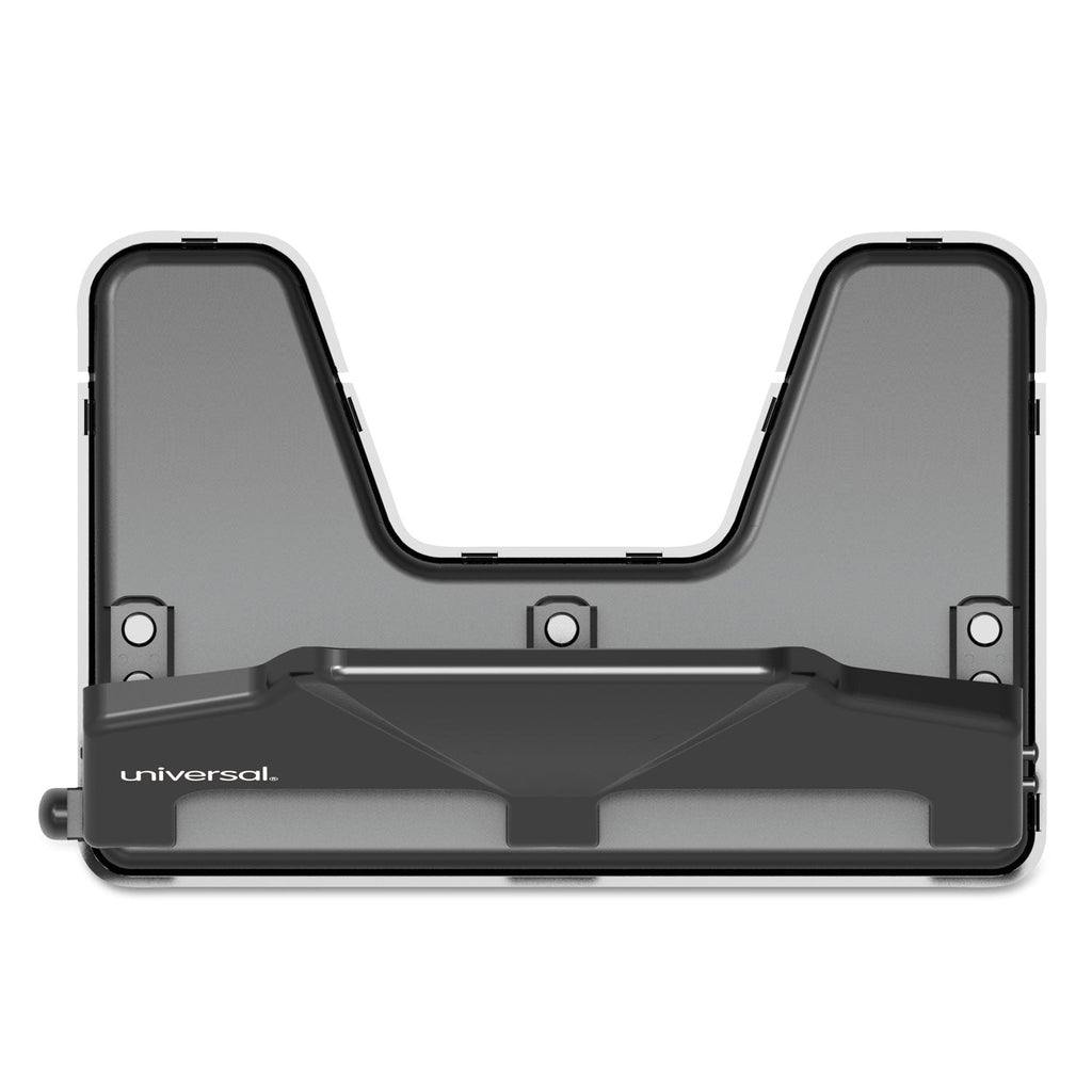Universal 30-Sheet Three-Hole Power Assist Punch, 7 mm Holes, Black