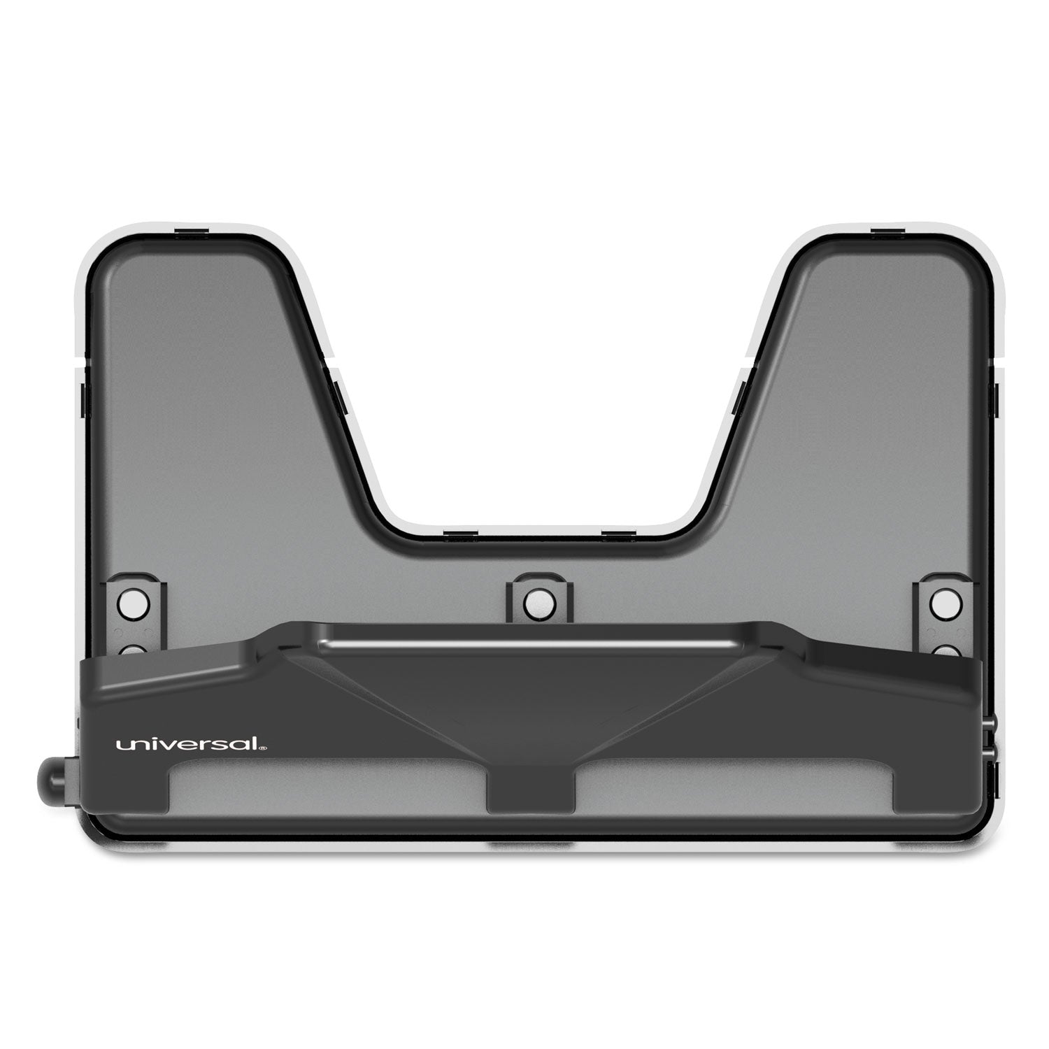 Universal 30-Sheet Three-Hole Power Assist Punch, 7 mm Holes, Black