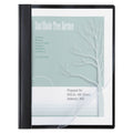 ACCO Clear Front Vinyl Report Cover, Prong Fastner, 0.5" Capacity, 8.5 x 11, Clear/Black, 10/Pack