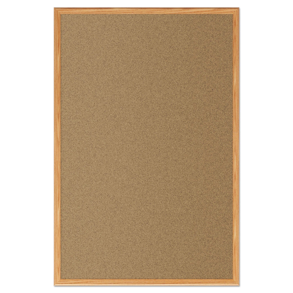 Mead Cork Bulletin Board, 48 x 36, Oak Frame