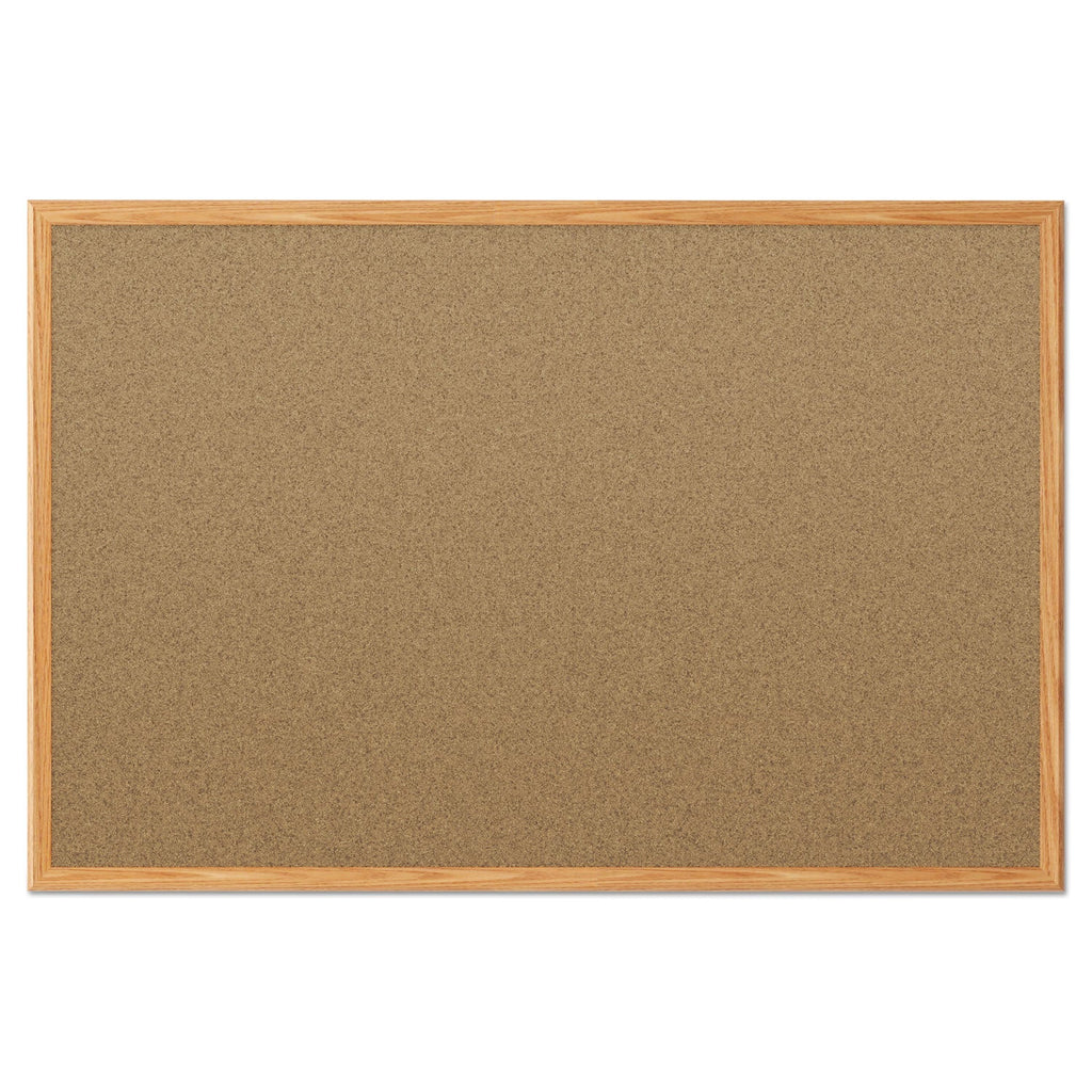 Mead Cork Bulletin Board, 48 x 36, Oak Frame