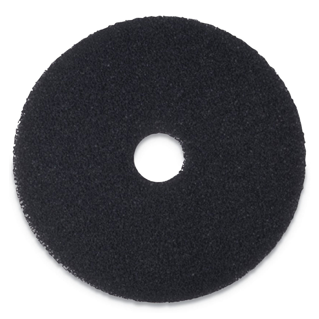 Boardwalk Stripping Floor Pads, 14" Diameter, Black, 5/Carton