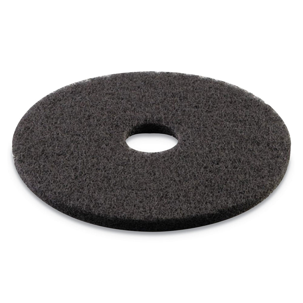 Boardwalk Stripping Floor Pads, 15" Diameter, Black, 5/Carton