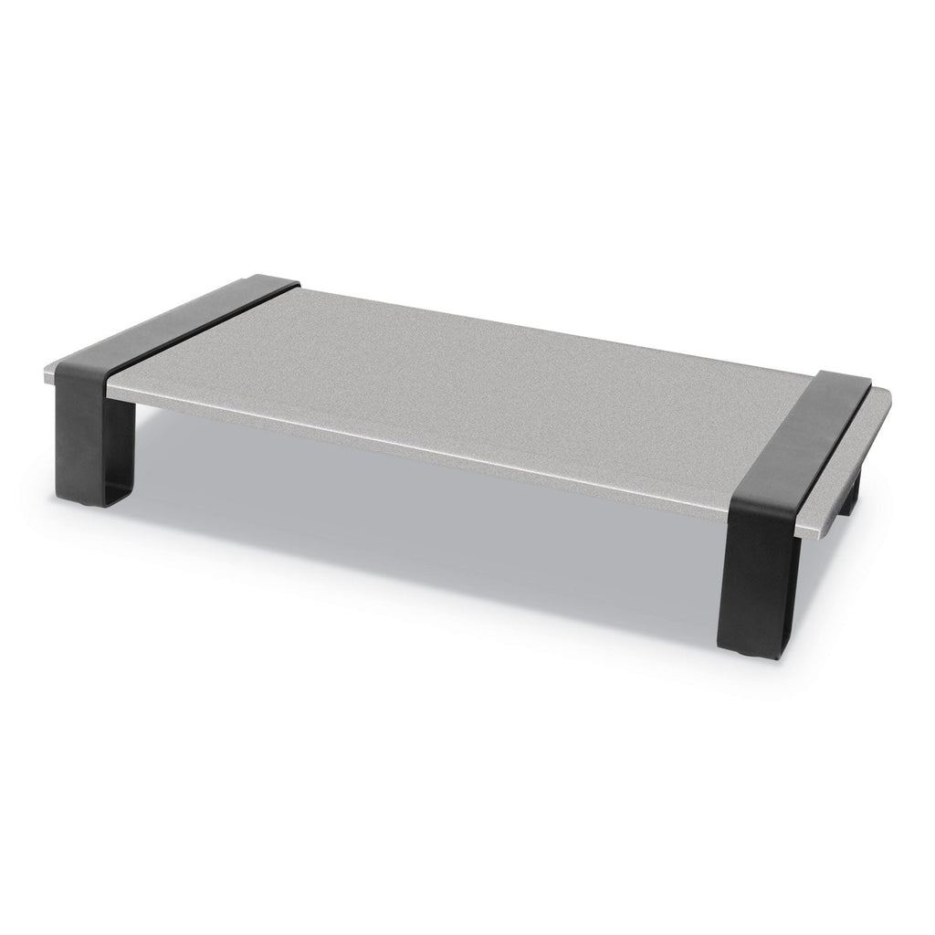 Kantek Modern Monitor Riser, 23.75" x 10.25" x 3.5", Black/Gray, Supports 60 lbs