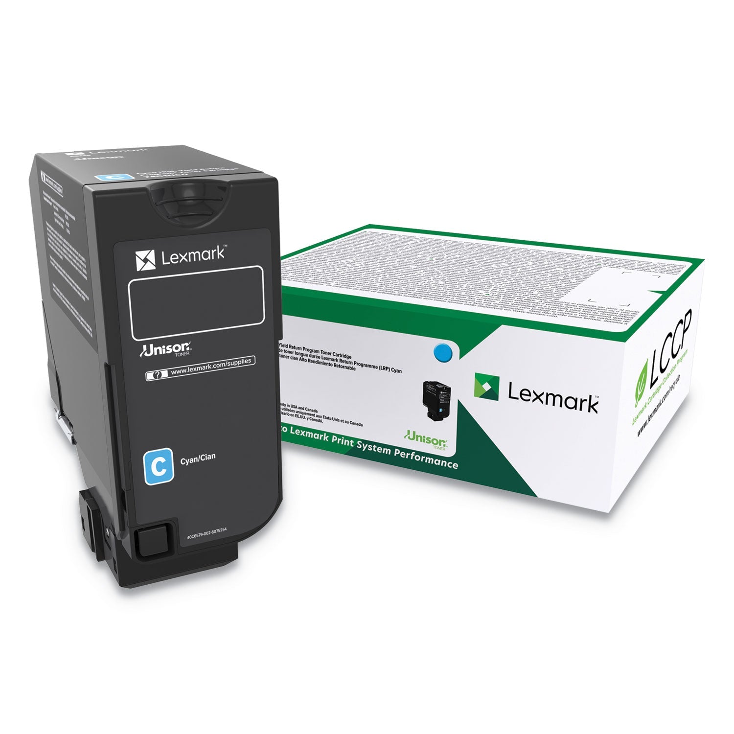 Lexmark 74C0HCG High-Yield Toner, 12,000 Page-Yield, Cyan