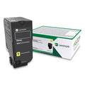 Lexmark 74C0HYG High-Yield Toner, 12,000 Page-Yield, Yellow
