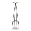 Safco Family Coat Rack, 4 Garments, 16.5w x 16.5d x 72.75h, Black