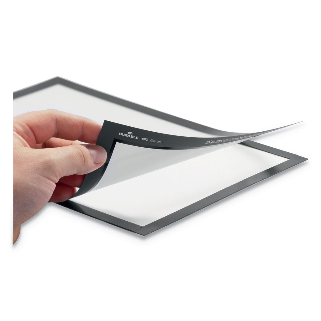 Durable DURAFRAME Sign Holder, 8.5 x 11, Silver Frame, 2/Pack