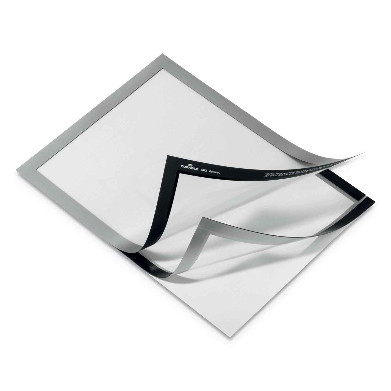 Durable DURAFRAME Sign Holder, 8.5 x 11, Silver Frame, 2/Pack