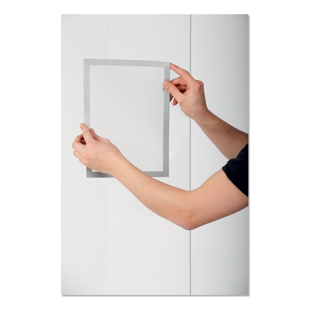 Durable DURAFRAME Sign Holder, 8.5 x 11, Silver Frame, 2/Pack