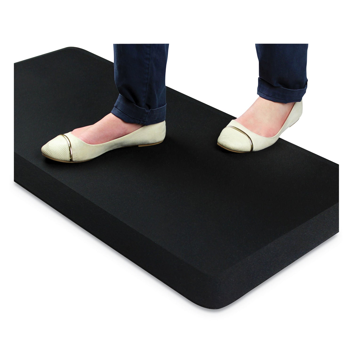 Floortex AFS-TEX 3000 Anti-Fatigue Mat, Rectangular, 20 x 39, Black