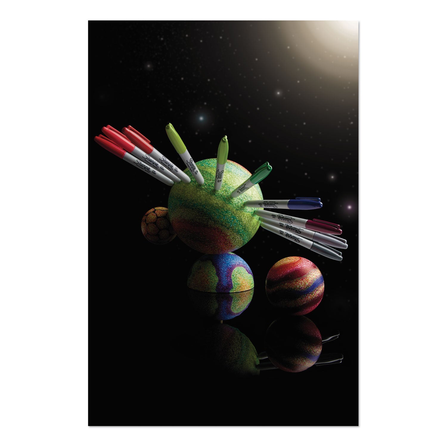 Sharpie Cosmic Color Permanent Markers, Extra-Fine Needle Tip, Assorted Cosmic Colors, 24/Pack