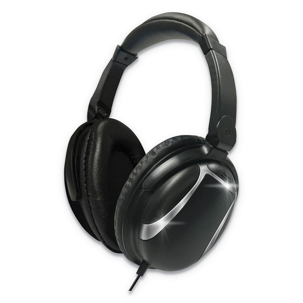 Maxell Bass 13 Headphone with Mic, 4 ft Cord, Black