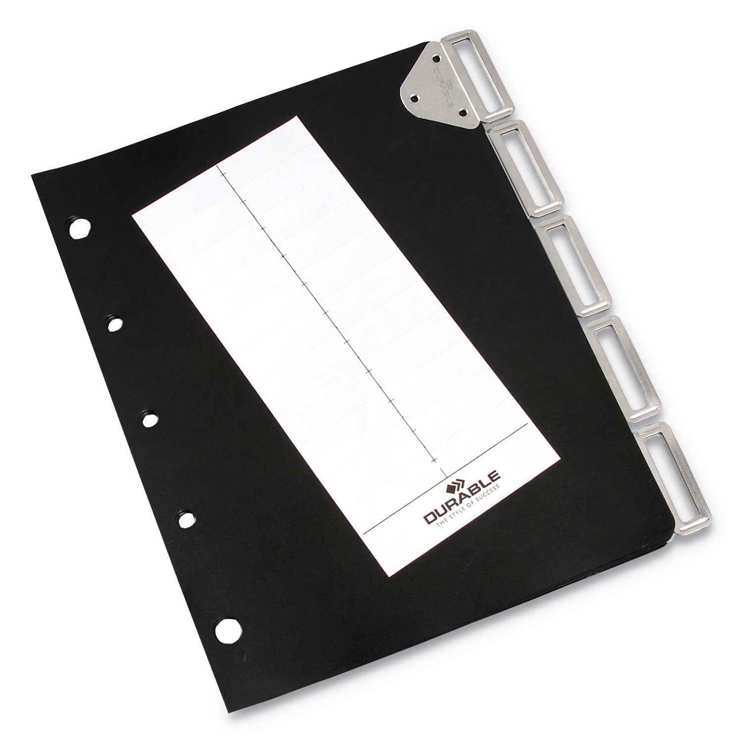 Durable Catalog Rack Index, 5 Sections, Black