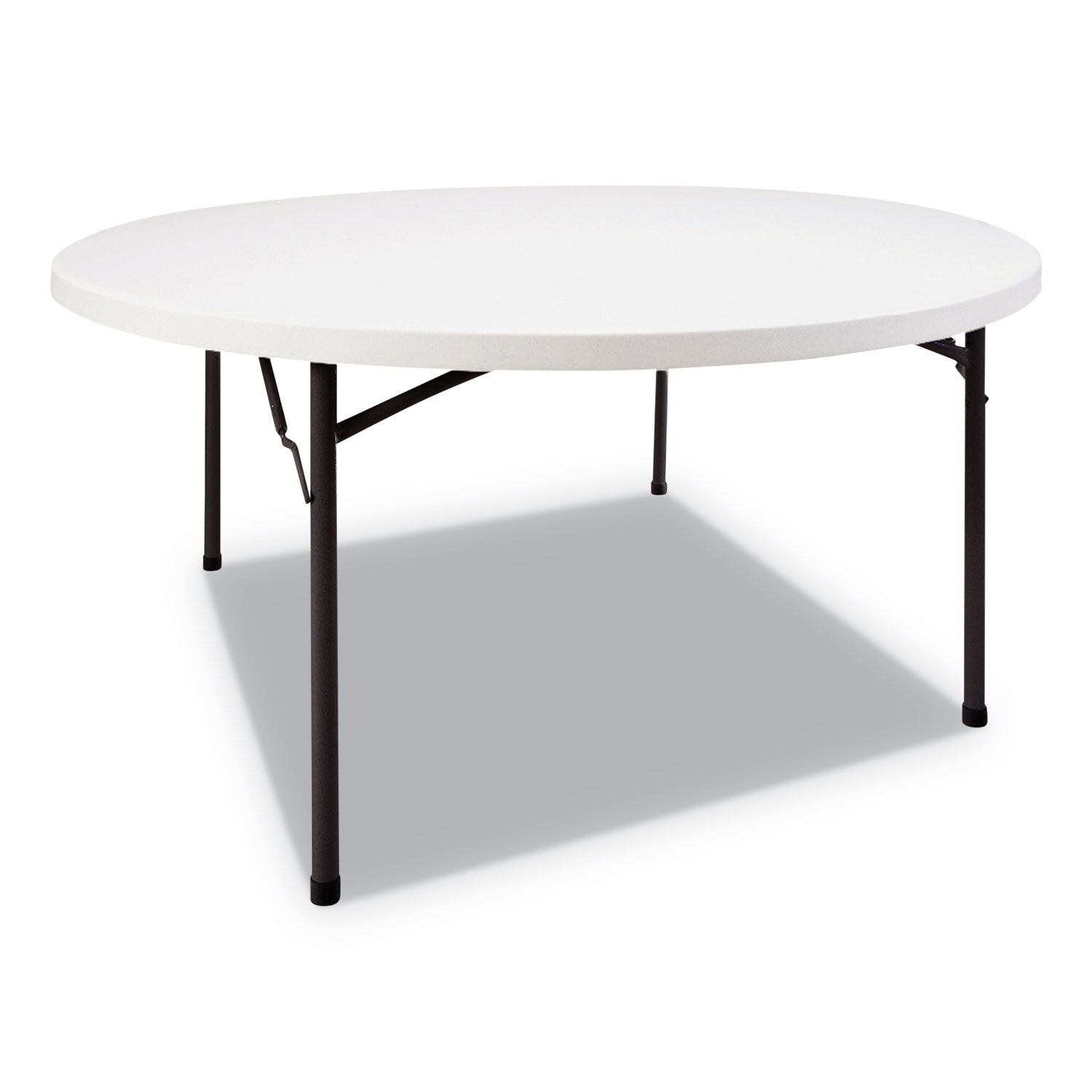Alera Round Plastic Folding Table, 60" Diameter x 29.25h, White