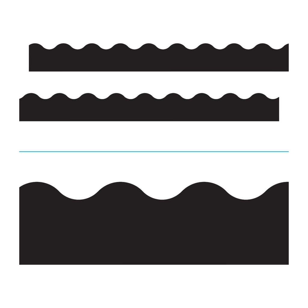 TREND Terrific Trimmers Solid Colors Board Trim, 2.25" x 39 ft, Black