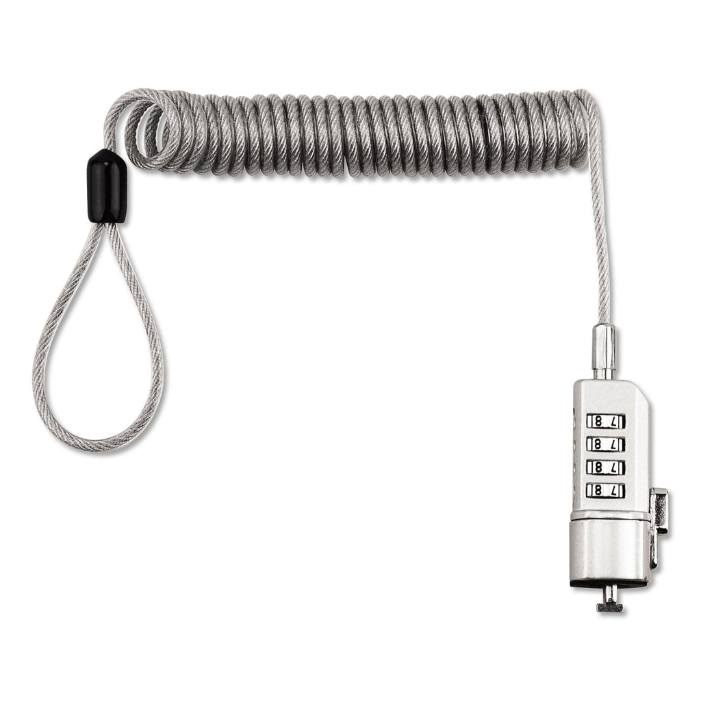 Innovera Compact Combination Laptop Lock, 6 ft Steel Cable