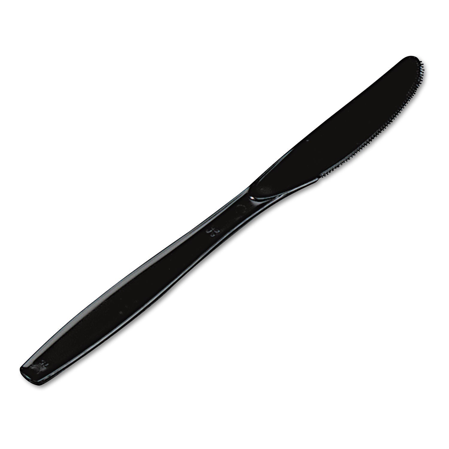Dixie Plastic Cutlery, Heavyweight Knives, Black, 1,000/Carton