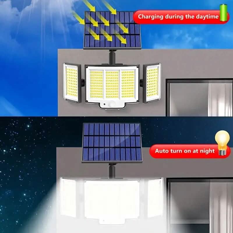 348 LED Motion Sensor Solar Lights Outdoor with Remote Control
