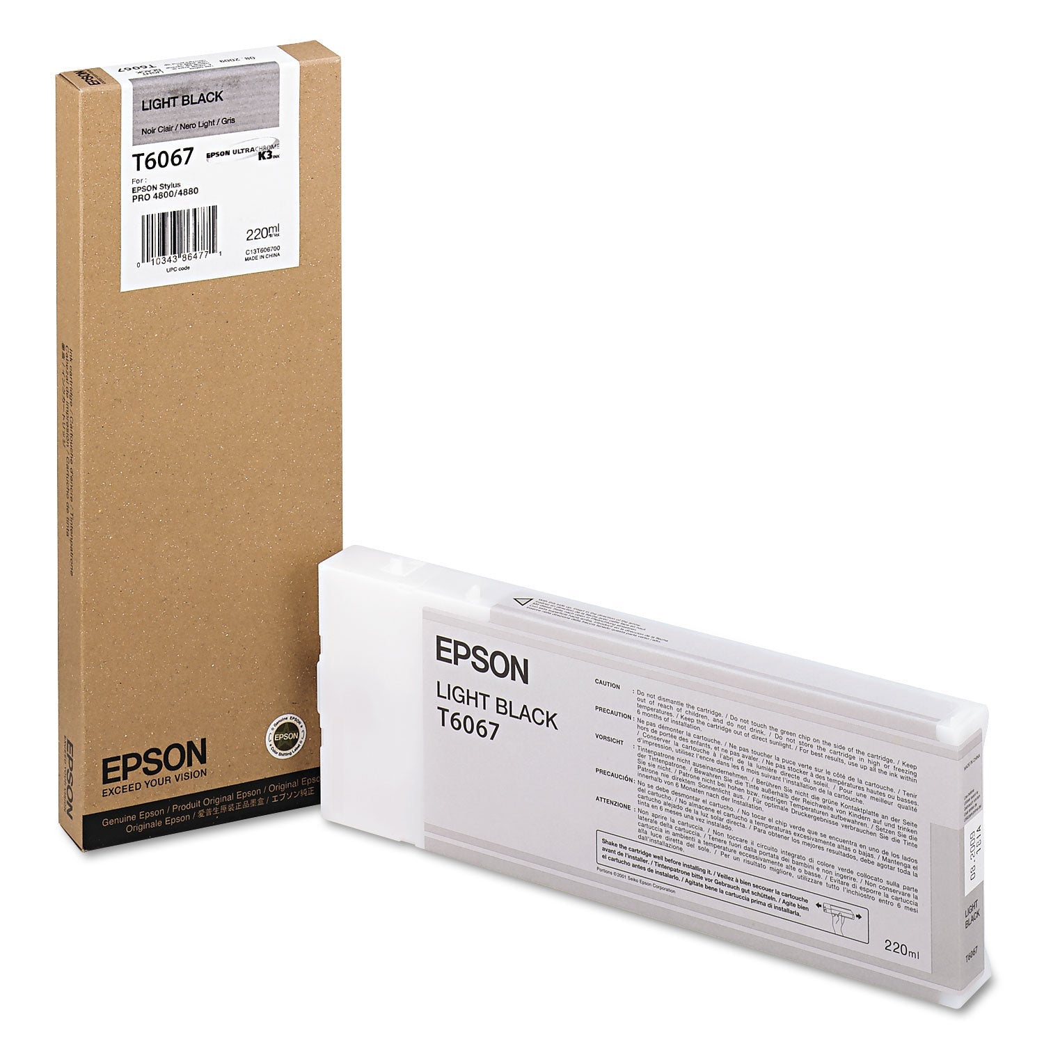 Epson T606700 (60) Ink, Light Black