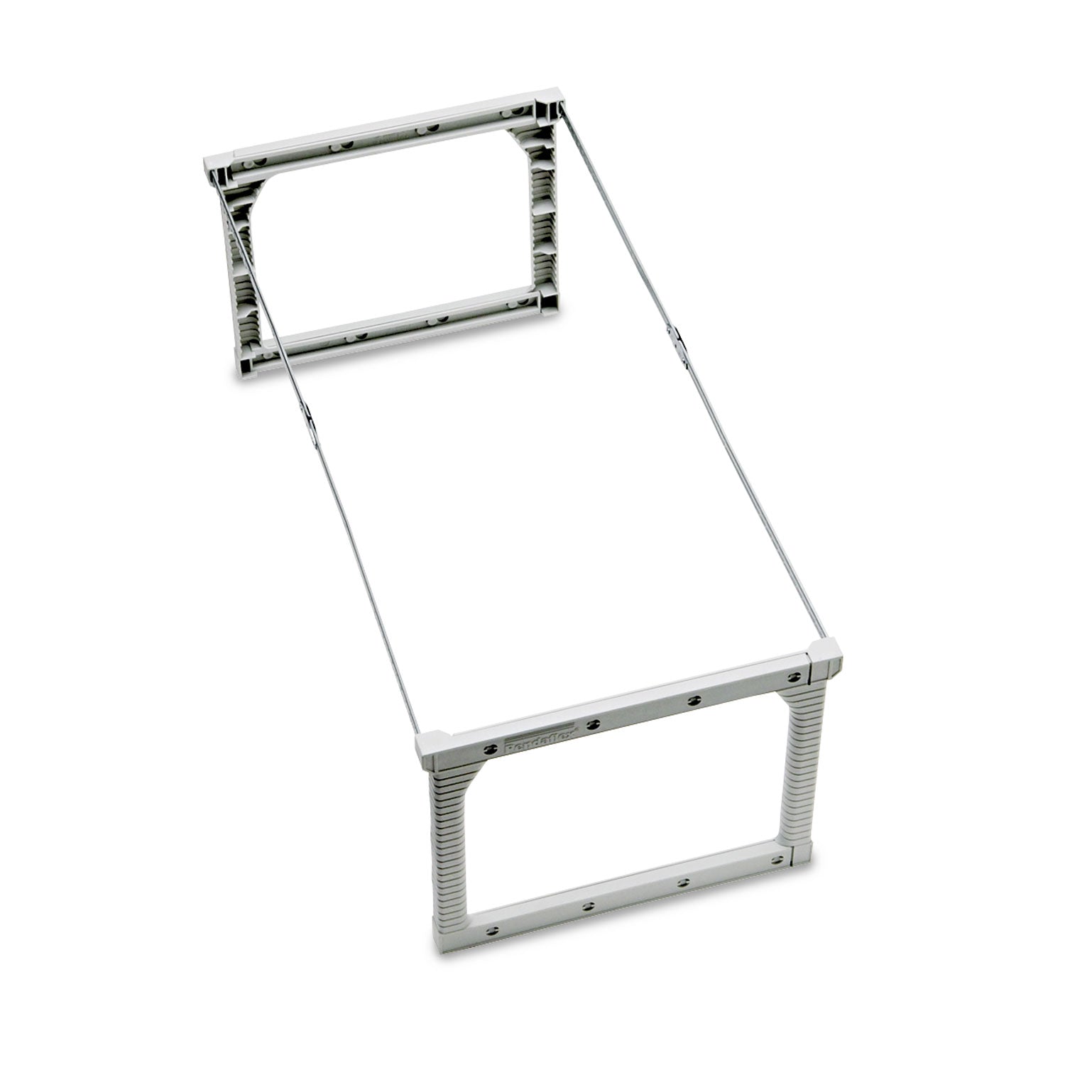 Pendaflex Plastic Snap-Together Hanging Folder Frame, Legal/Letter Size, 18" to 27" Long, White/Silver Accents, 4/Box