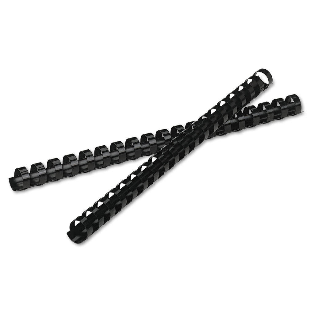 Fellowes Plastic Comb Bindings, 5/8" Diameter, 120 Sheet Capacity, Black, 25/Pack