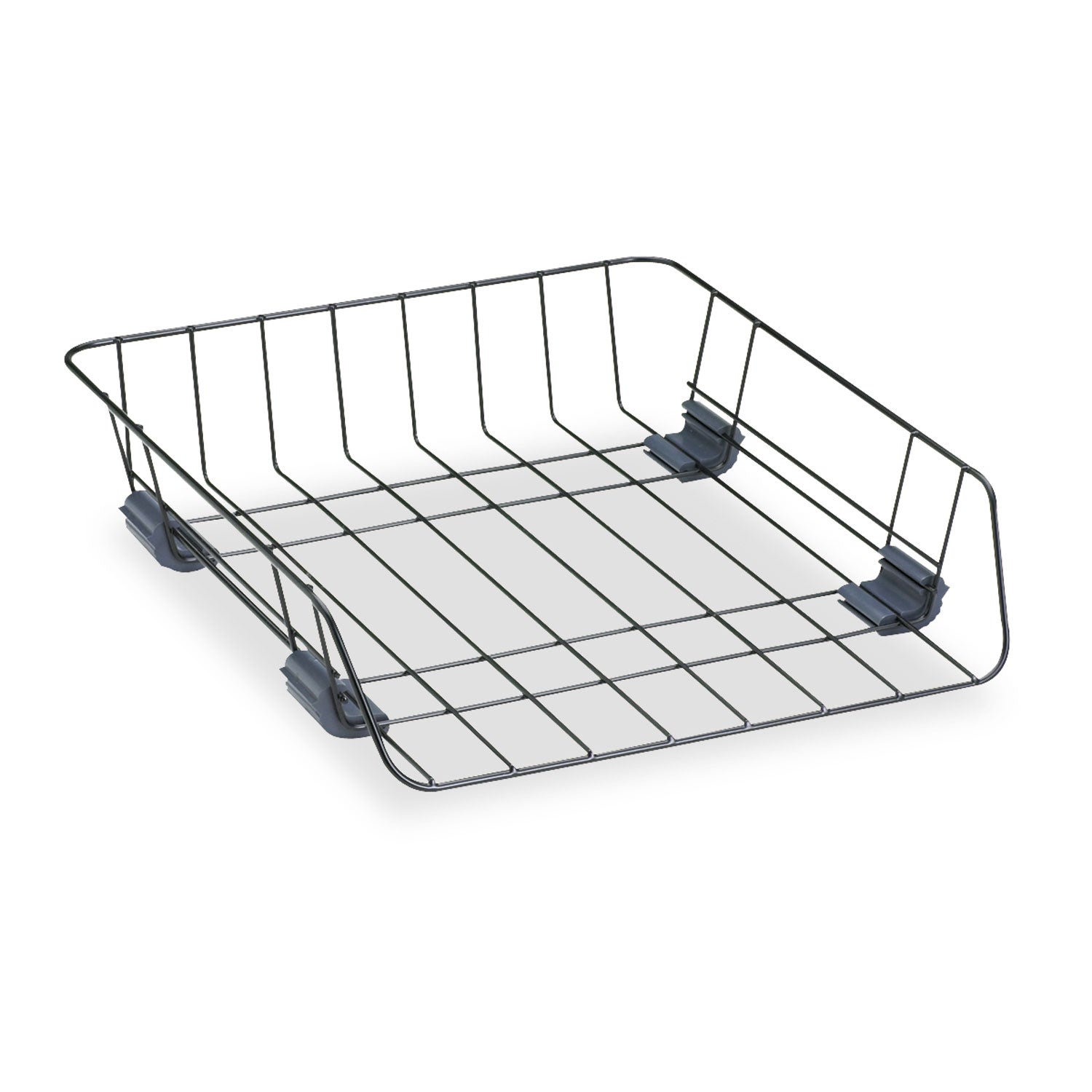 Fellowes Front-Load Wire Desk Tray, 1 Section, Letter Size Files, 10.88" x 12.63" x 2.63", Black