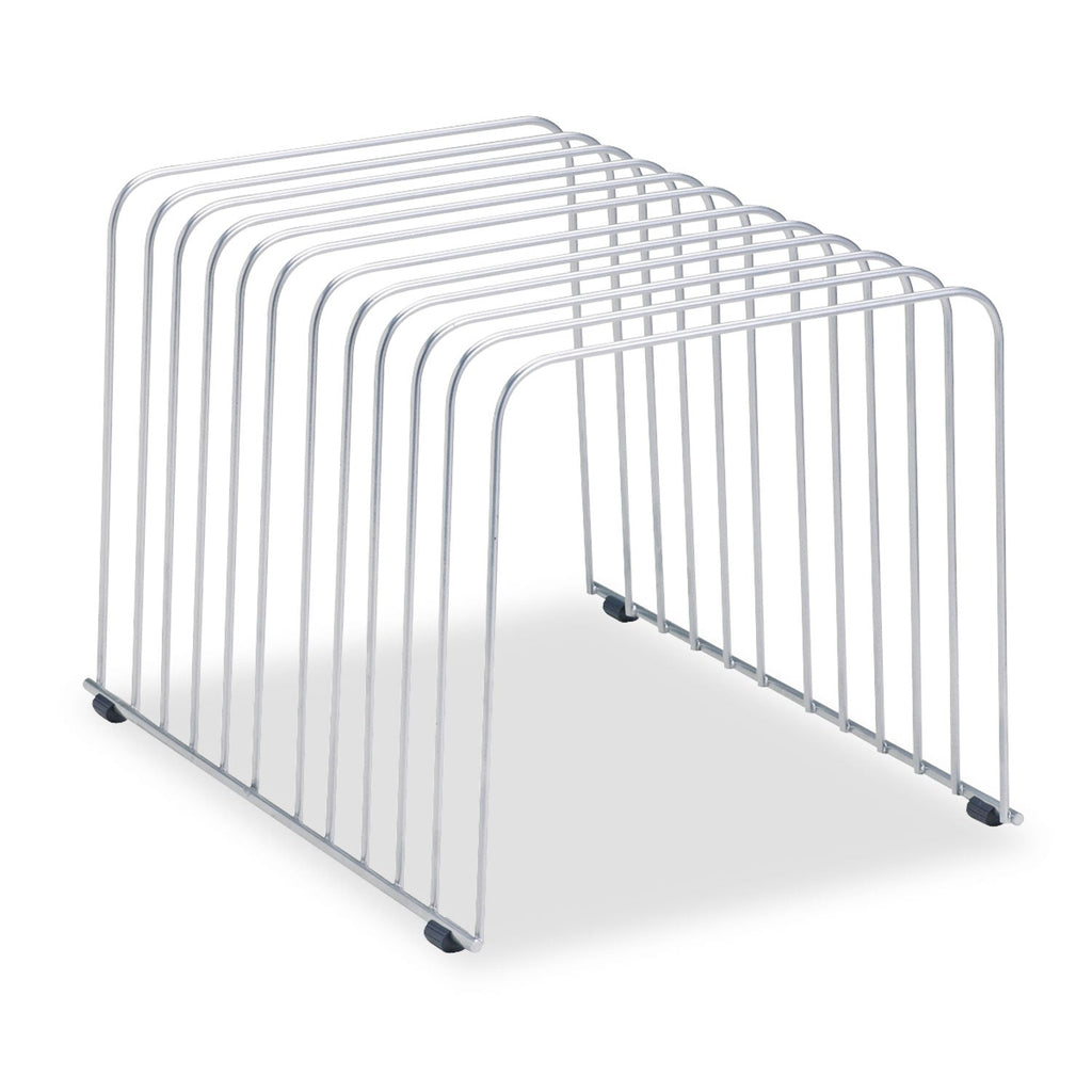Fellowes Wire Desktop Organizer, 11 Sections, Letter to Legal Size Files, 9" x 11.38" x 8", Silver