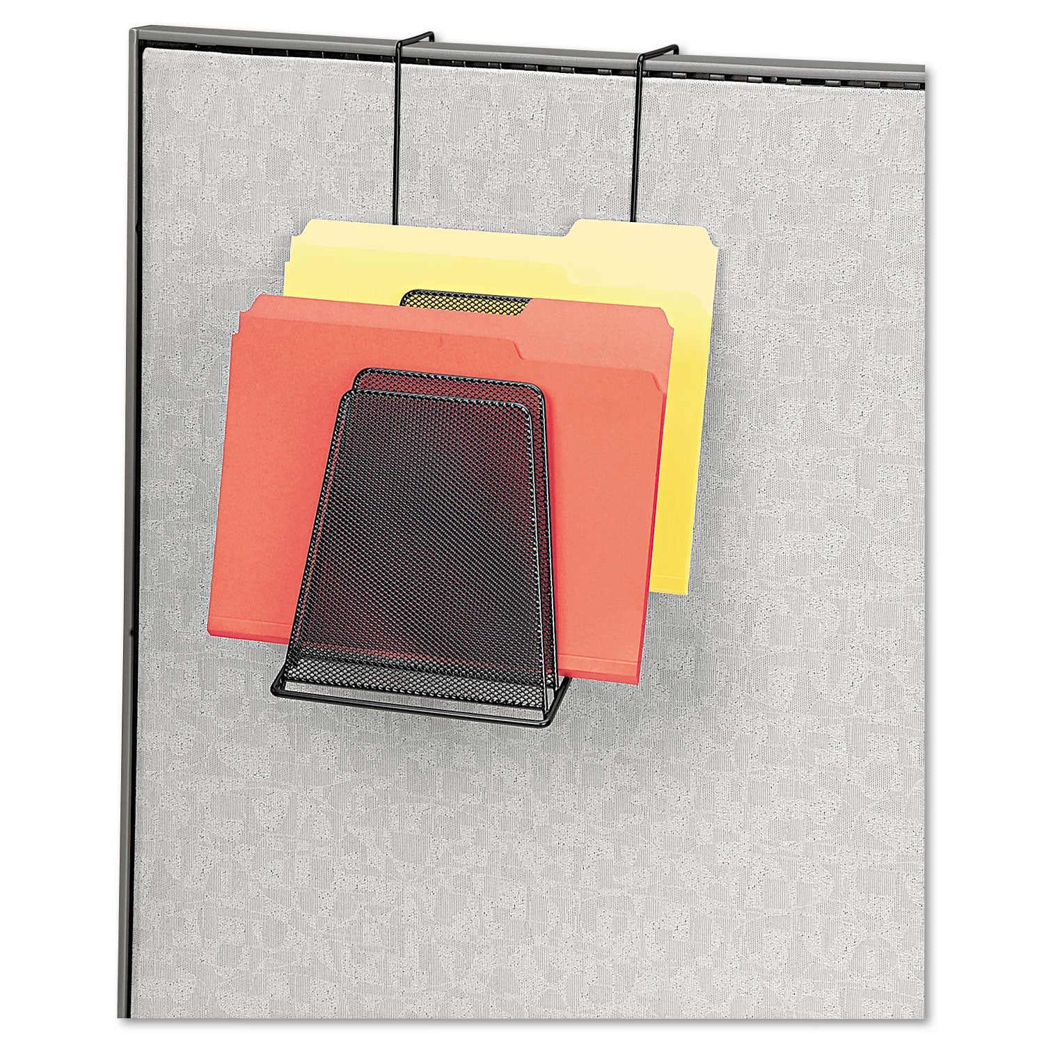 Fellowes Mesh Partition Additions Six-Step File Organizer, 7.5 x 10.63 x 17, Over-the-Panel/Wall Mount, Black