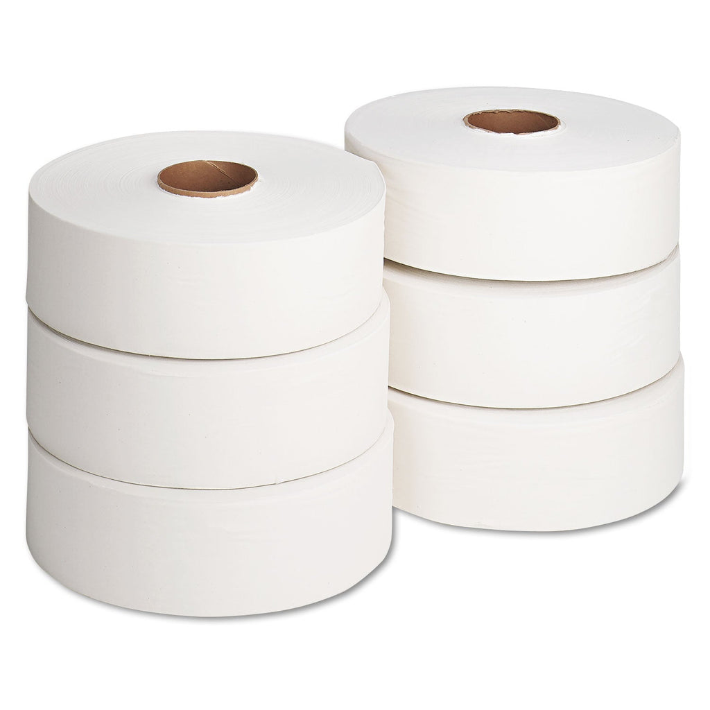 Georgia Pacific Jumbo Roll Bath Tissue, Septic Safe, 2-Ply, White, 3.5" x 2,000 ft, 6 Rolls/Carton