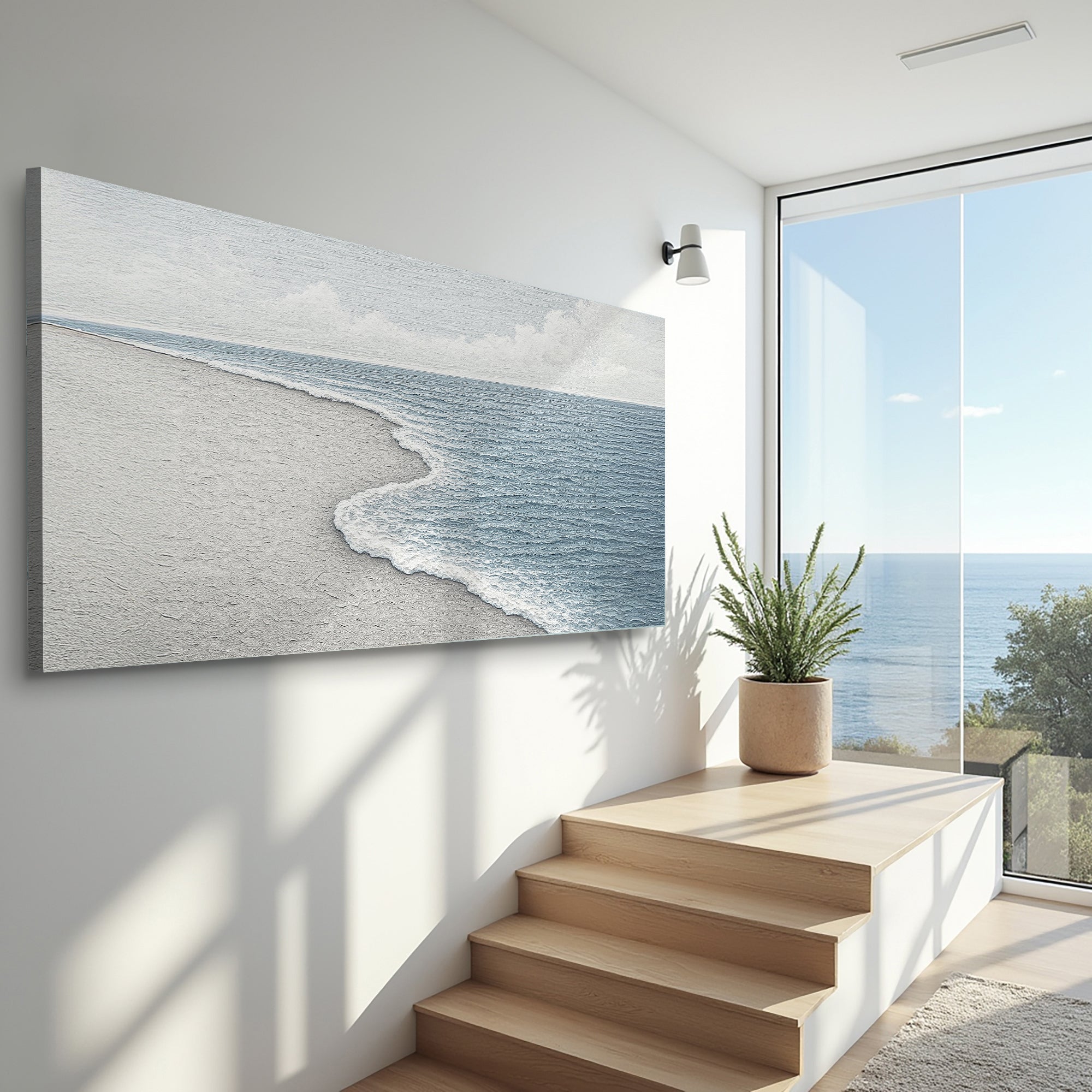 Abstract Beach Shore Wall Art