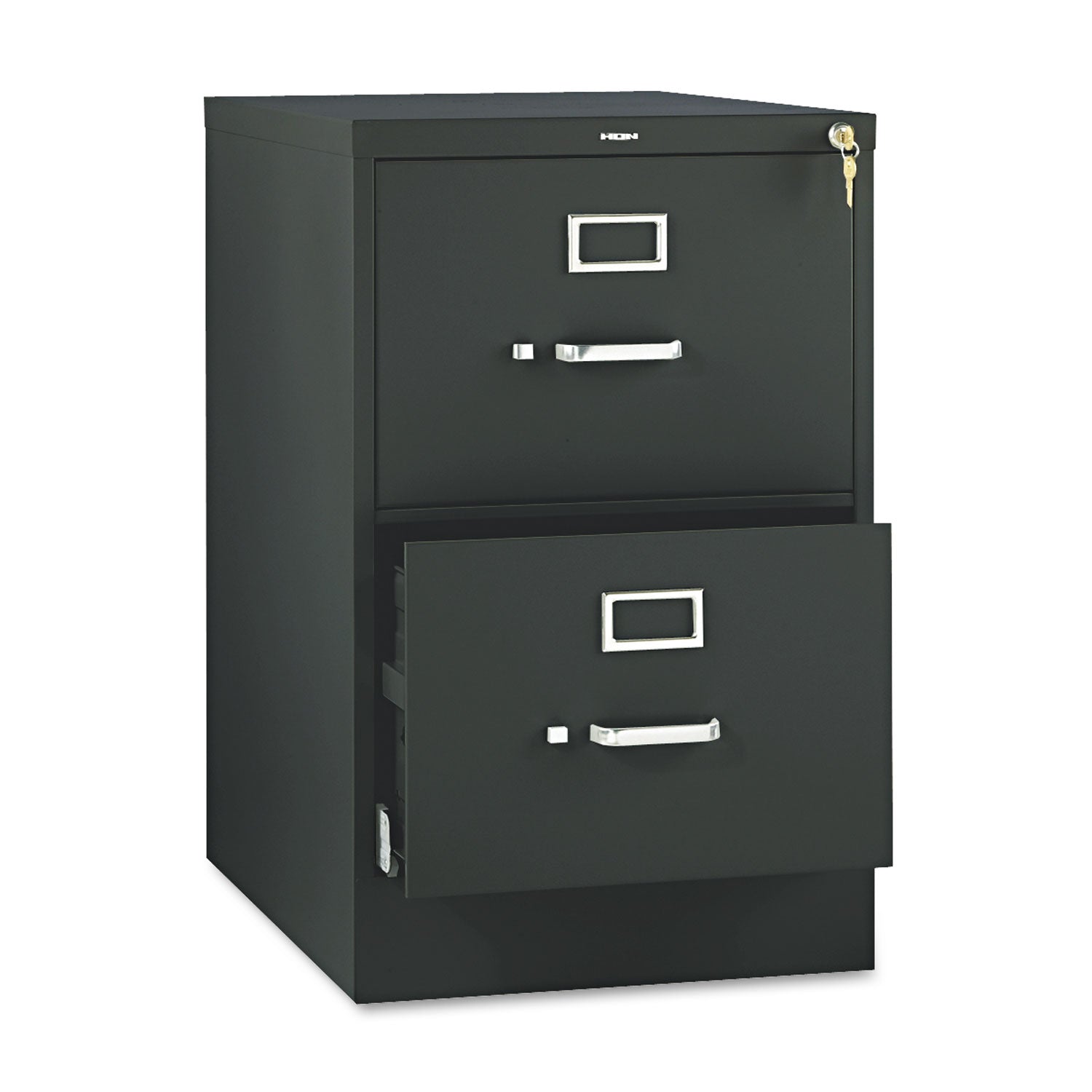 HON 510 Series Vertical File, 2 Legal-Size File Drawers, Black, 18.25" x 25" x 29"