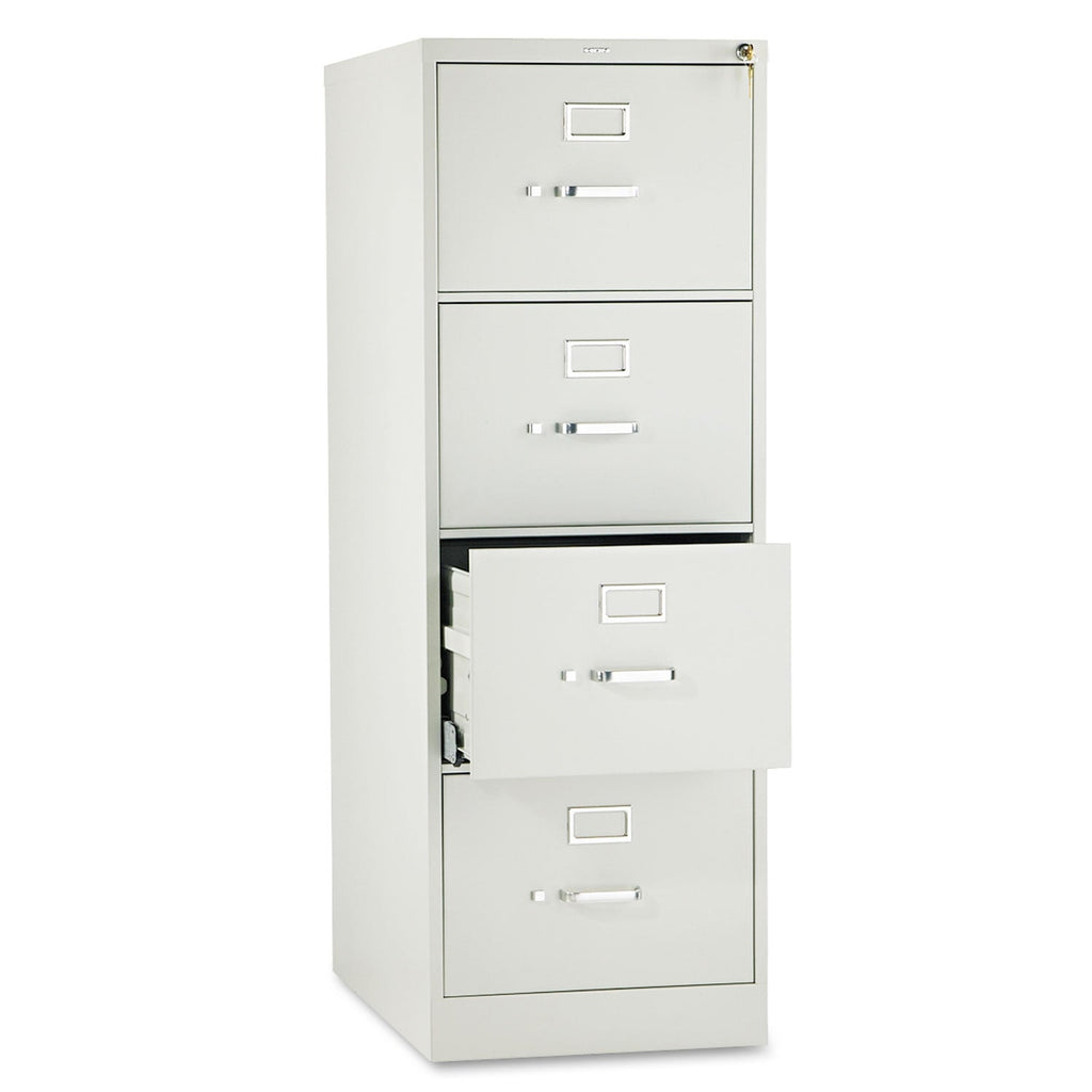 HON 510 Series Vertical File, 4 Legal-Size File Drawers, Light Gray, 18.25" x 25" x 52"
