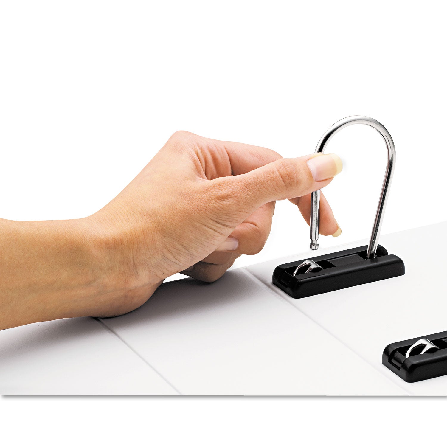 find It Gapless Loop Ring View Binder, 3 Rings, 5" Capacity, 11 x 8.5, White
