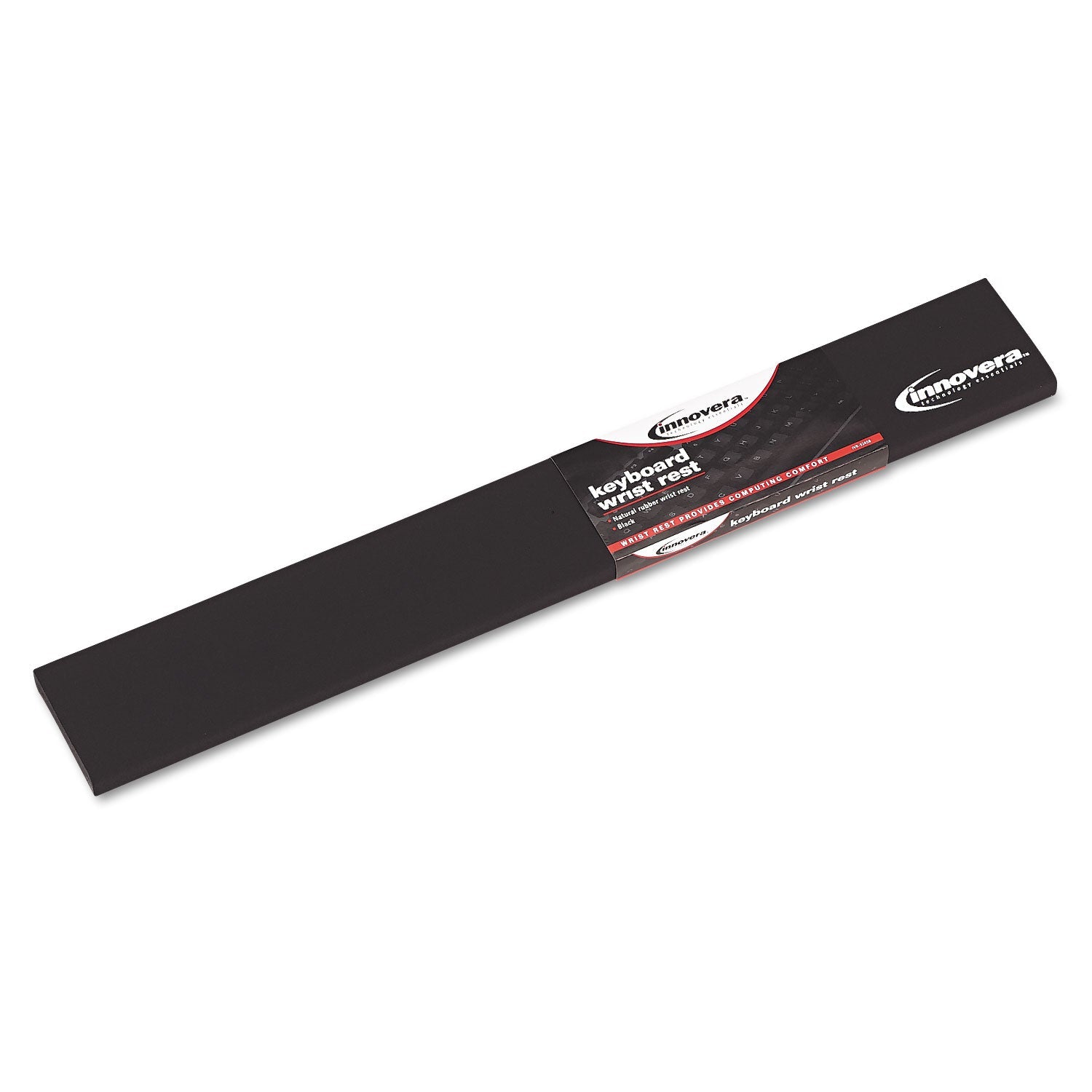 Innovera Latex-Free Keyboard Wrist Rest, 19.25 x 2.5, Black