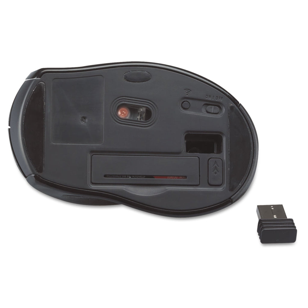 Innovera Wireless Optical Mouse with USB-A, 2.4 GHz Frequency/32 ft Wireless Range, Left/Right Hand Use, Gray/Black