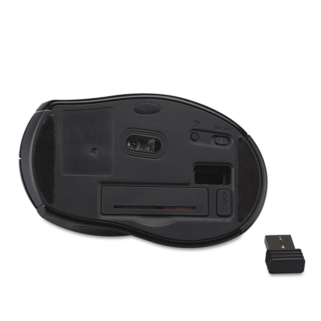 Innovera Wireless Optical Mouse with USB-A, 2.4 GHz Frequency/32 ft Wireless Range, Left/Right Hand Use, Gray/Black