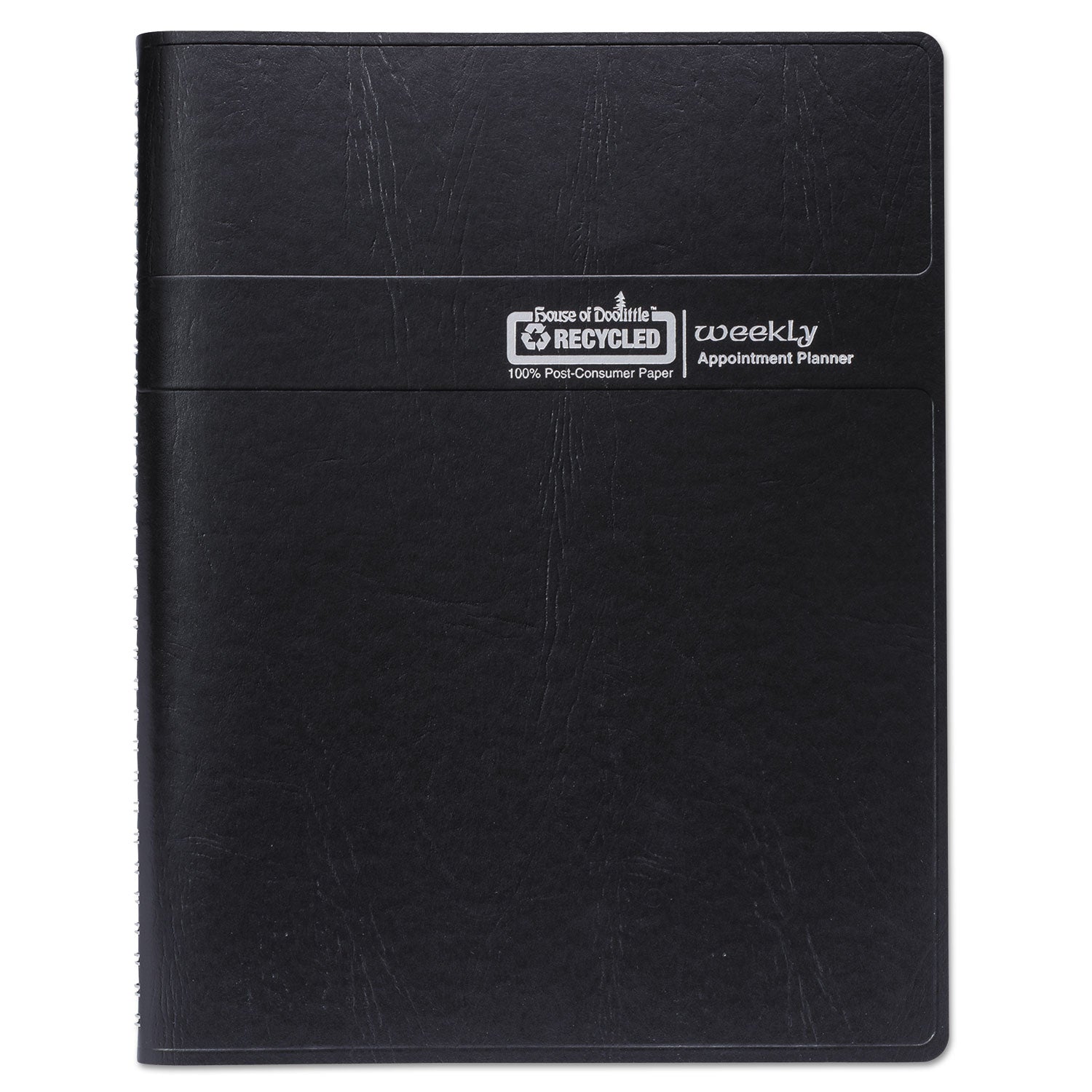 House of Doolittle Recycled Weekly Appointment Book, 8 x 5, Black Cover, 12-Month (Jan to Dec): 2023