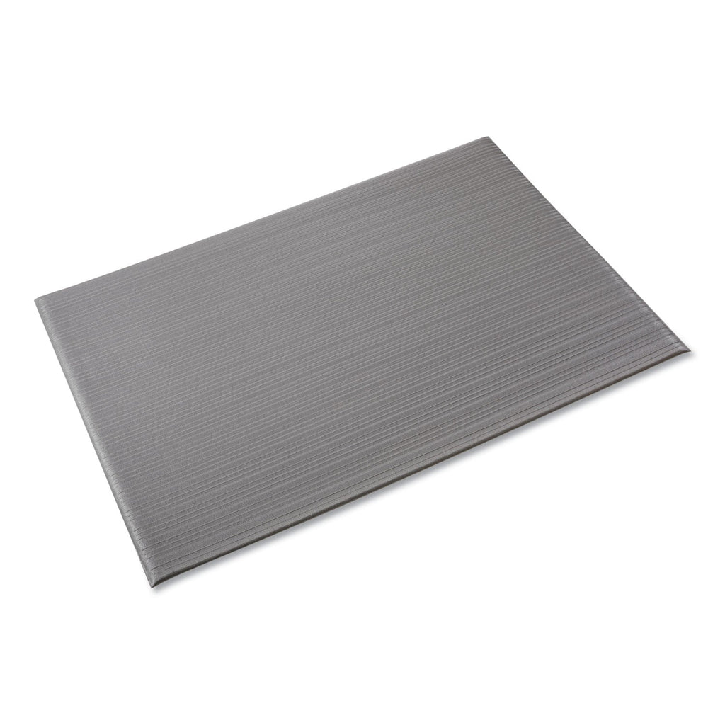 Crown Ribbed Anti-Fatigue Mat, Vinyl, 36 x 120, Gray
