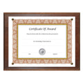 NuDell Award-A-Plaque Document Holder, Acrylic/Plastic, 10.5 x 13, Walnut