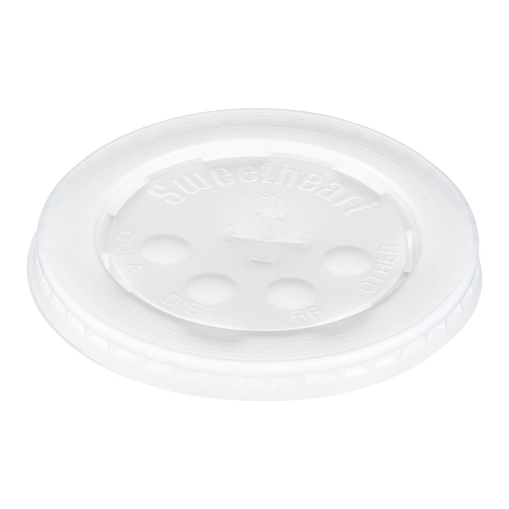 Dart Polystyrene Cold Cup Lids, Fits 12 oz to 24 oz Cups, Translucent, 125/Pack, 16 Packs/Carton