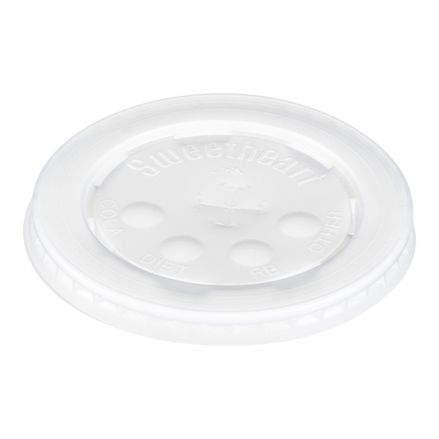 Dart Polystyrene Cold Cup Lids, Fits 12 oz to 24 oz Cups, Translucent, 125/Pack, 16 Packs/Carton
