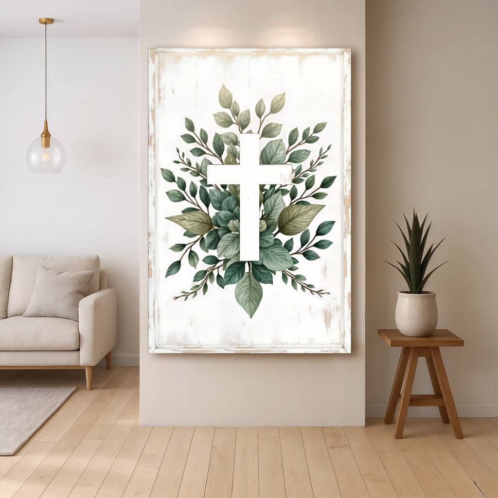 Minimalist Cross Faith Wall Art II