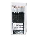 Charles Leonard Artist Brush, Size 8, Camel Hair, Round Profile, 12/Pack