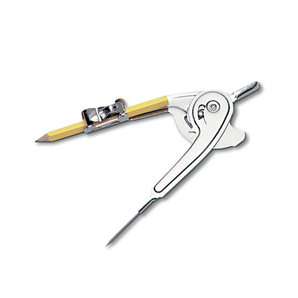 Charles Leonard Ball Bearing Compass with Traditional Pointed Tip, 12" Maximum Diameter, Metal, Dozen
