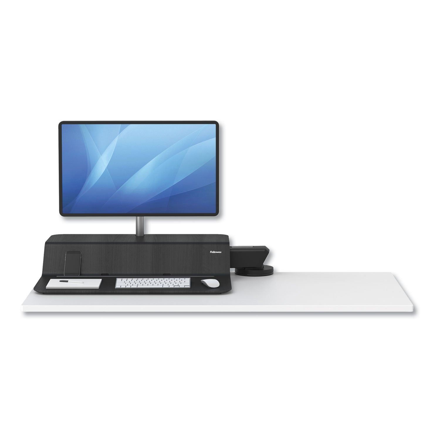 Fellowes Lotus RT Sit-Stand Workstation, 48" x 30" x 42.2" to 49.2", Black