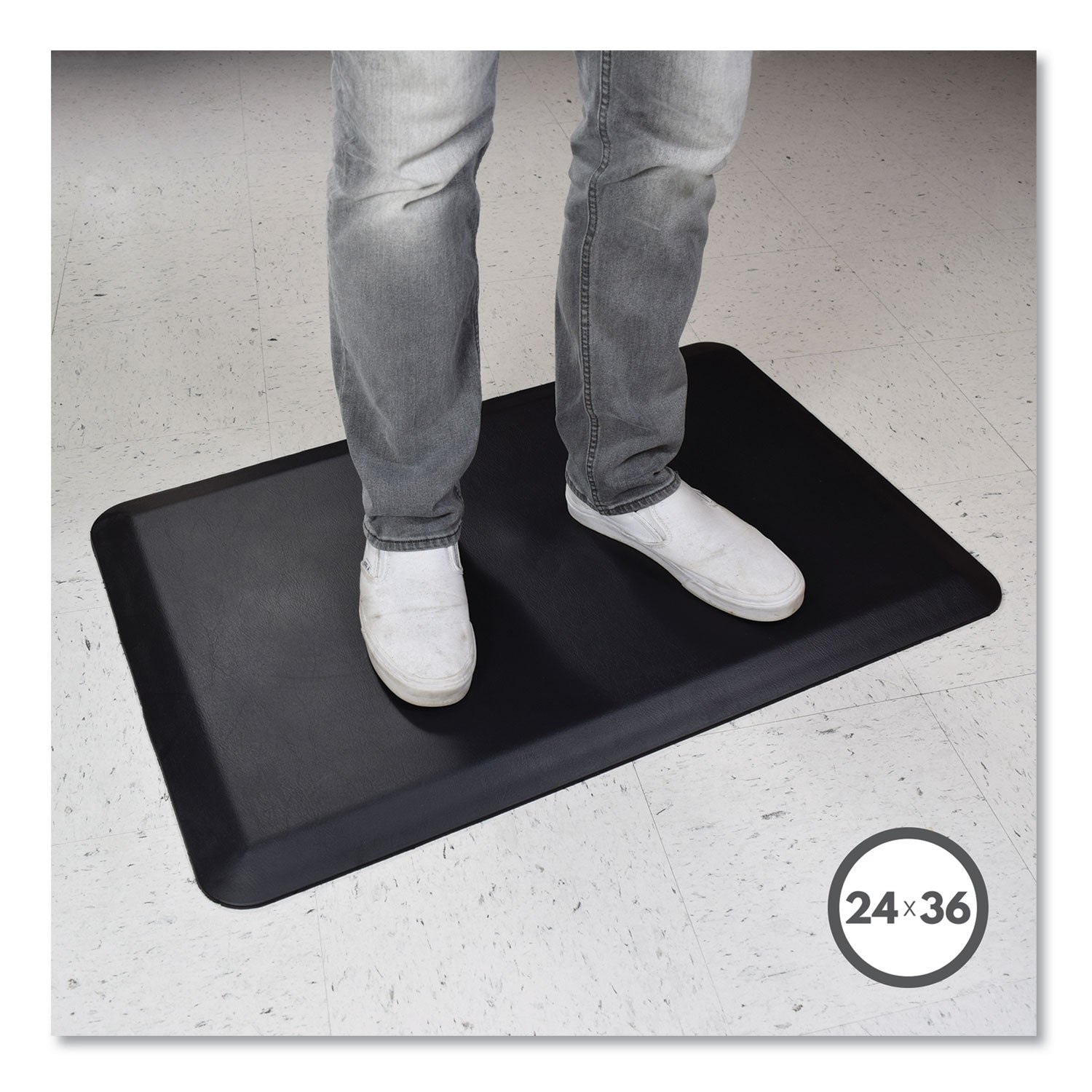deflecto Anti-Fatigue Mat, 36 x 24, Black