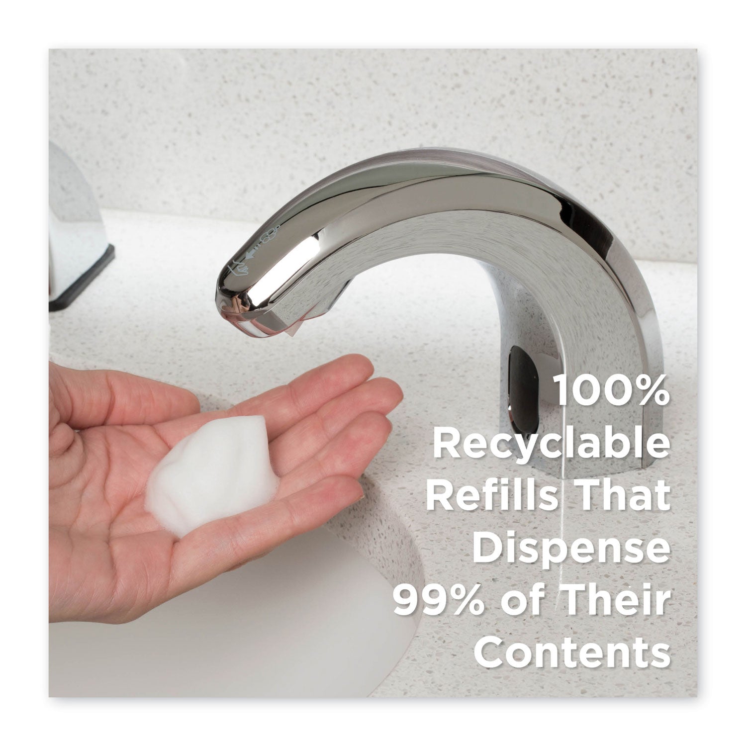 Georgia Pacific GP enMotion Counter Mount Foam Soap Refill, Tranquil Aloe, 1,800 mL, 2/Carton